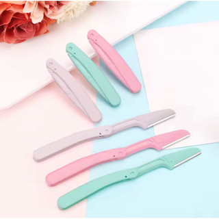 Set 3 Dao Cạo Lông Mày An Toàn Chống Trầy-Bộ Dao Cạo Có Thể Gập Lại Kèm Lưỡi Thay Đa Năng