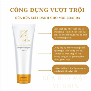 SỮA RỬA MẶT YU SKIN 100ML DÀNH CHO MỌI LOẠI DA HỖ TRỢ SẠCH SÂU