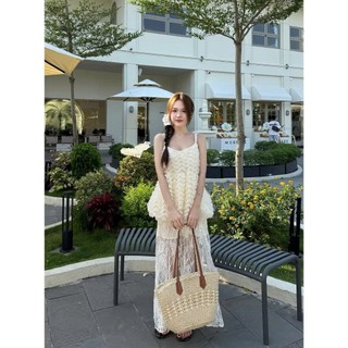 Áo 2 dây lưới lượn sóng style tiểu thư nhẹ nhàng  sang chảnh