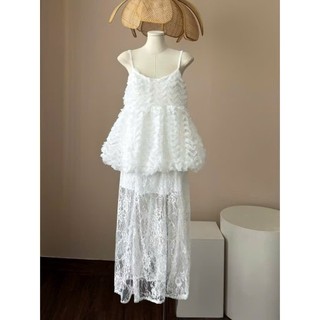 Áo 2 dây lưới lượn sóng style tiểu thư nhẹ nhàng  sang chảnh