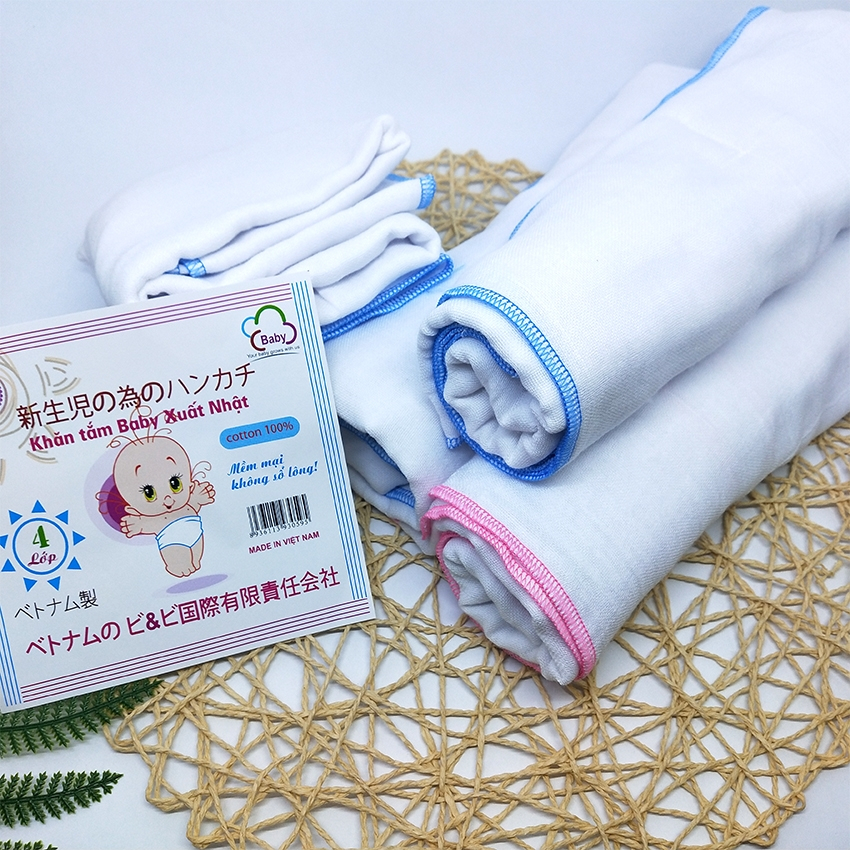 (SET 10 Chiếc ) Khăn Sữa cho bé , khăn sữa cho bé sơ sinh Xuất Nhật 2 lớp / 3 lớp / 4 lớp  khăn xô cho bé sơ sinh