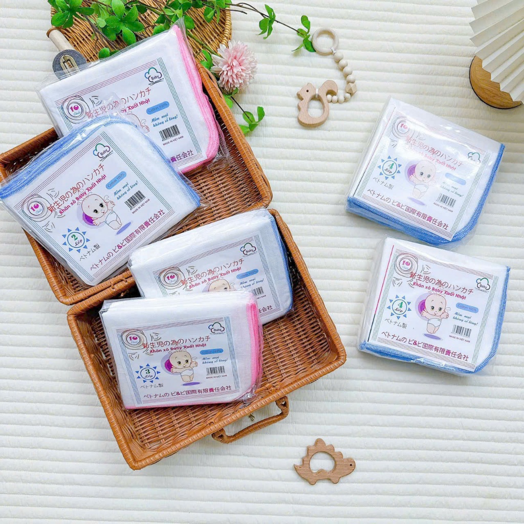 (SET 10 Chiếc ) Khăn Sữa cho bé , khăn sữa cho bé sơ sinh Xuất Nhật 2 lớp / 3 lớp / 4 lớp  khăn xô cho bé sơ sinh