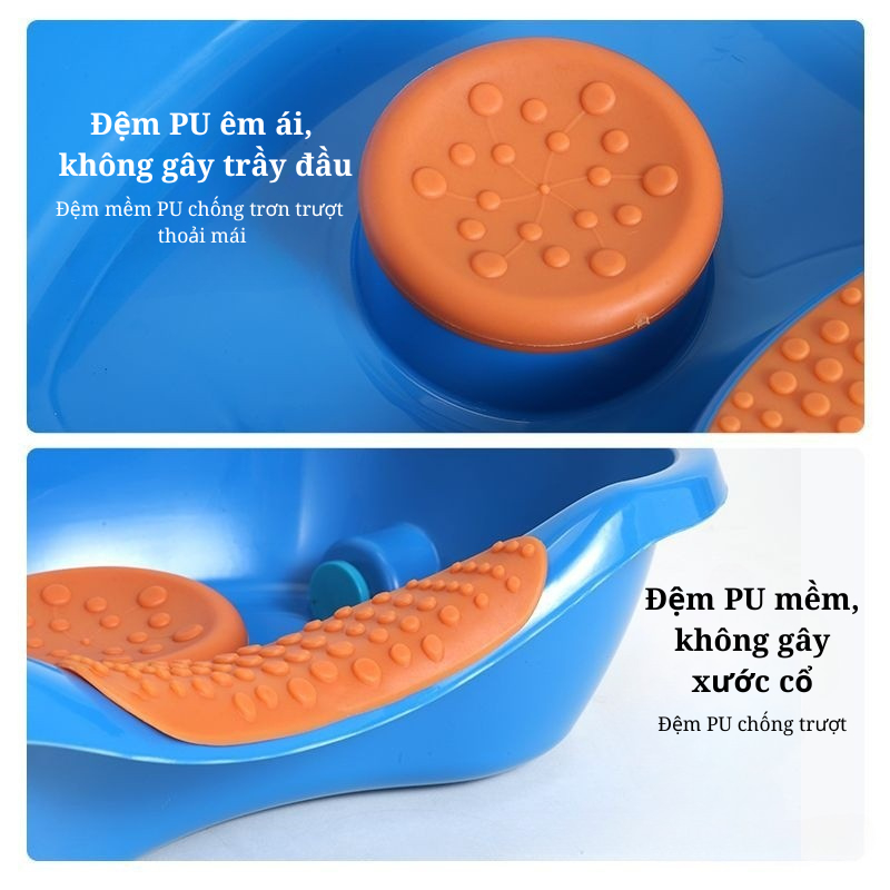 Chậu Gội Đầu, Thau Gội Đầu Tại Giường Cho Bà Bầu, Trẻ Em, Người Bệnh, Chất Liệu Nhựa ABS Cao Cấp, Bền Đẹp