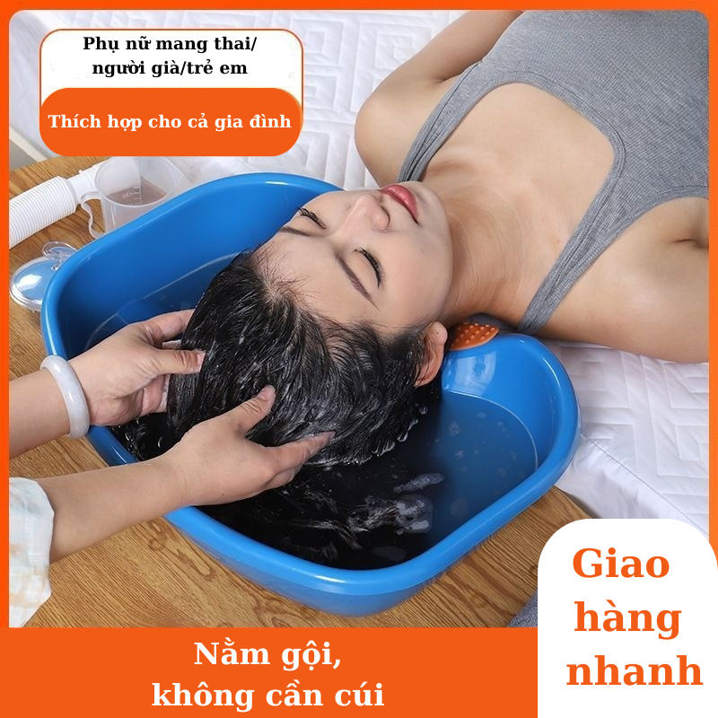 Chậu Gội Đầu, Thau Gội Đầu Tại Giường Cho Bà Bầu, Trẻ Em, Người Bệnh, Chất Liệu Nhựa ABS Cao Cấp, Bền Đẹp