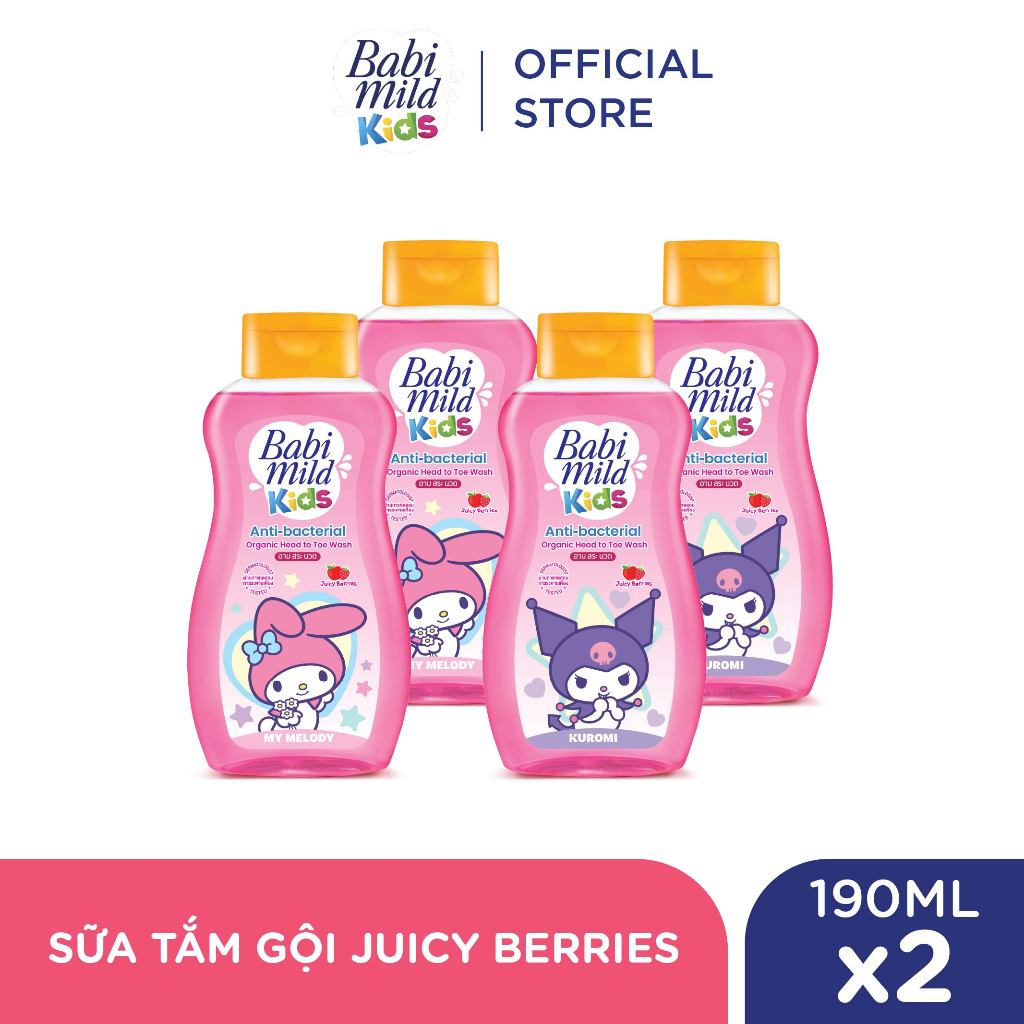 Combo 2 Sữa tắm gội toàn thân cho trẻ em Babi Mild Kids 190ML