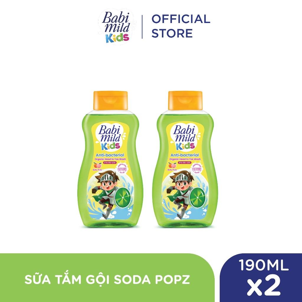 Combo 2 Sữa tắm gội toàn thân cho trẻ em Babi Mild Kids 190ML