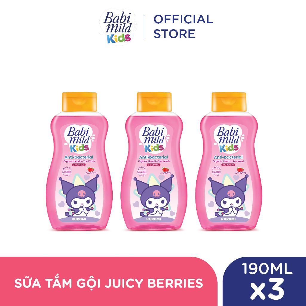 Combo 3 Sữa tắm gội toàn thân trẻ em Babi Mild Kids 190ML