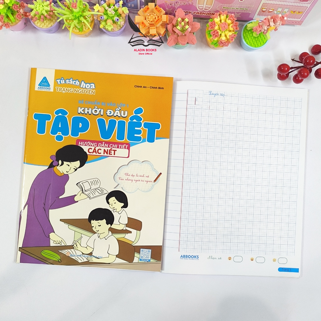 Sách- Bộ 2 Quyển Bé Chuẩn Bị Vào Lớp 1 – Khởi Đầu Tập Viết Hướng Dẫn Các Nét Chữ Cái Chữ Ghép Chữ Số