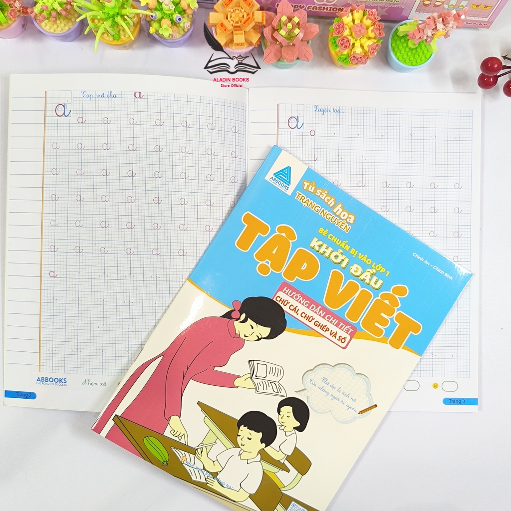 Sách- Bộ 2 Quyển Bé Chuẩn Bị Vào Lớp 1 – Khởi Đầu Tập Viết Hướng Dẫn Các Nét Chữ Cái Chữ Ghép Chữ Số
