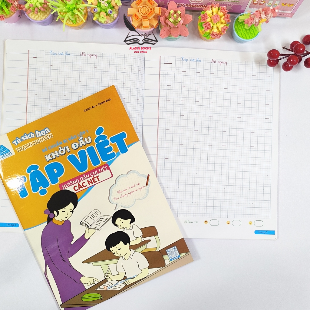 Sách- Bộ 2 Quyển Bé Chuẩn Bị Vào Lớp 1 – Khởi Đầu Tập Viết Hướng Dẫn Các Nét Chữ Cái Chữ Ghép Chữ Số