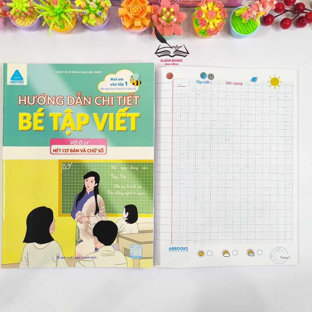Sách-Hướng Dẫn Chi Tiết Bé Tập Viết – Vở Ô Ly Nét Cơ Bản, Chữ Số, Chữ Cái, Chữ Ghép
