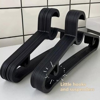 GREENSINDOOR Set 10/30/50 móc nhựa treo quần áo màu trắng đen phong cách Nhật 39.5x17.5cm
