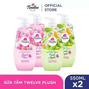 Combo 2 Sữa tắm hỗ trợ làm sáng da Twelve Plus 550MLx2