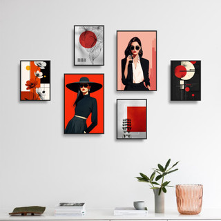 COMBO 6 Tranh Decor Phòng, Tranh Dán Tường Decor, Chất Liệu Formex.
