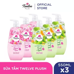 Combo 3 Sữa tắm hỗ trợ làm sáng da Twelve Plus 550MLx3