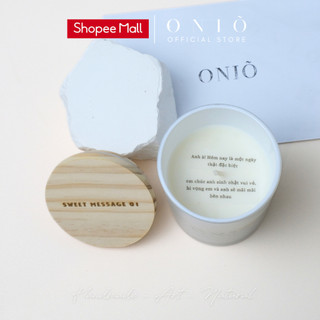 Nến thơm thủ công ONIÕ - SWEET MESSAGE, thông điệp bí mật, hương tinh dầu thiên nhiên, HM-001