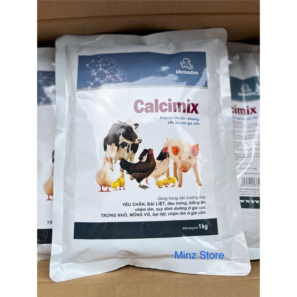 Calcimix Vemedim cung cấp Calci, Vitamin và Khoáng cho gia súc, gia cầm (1Kg)