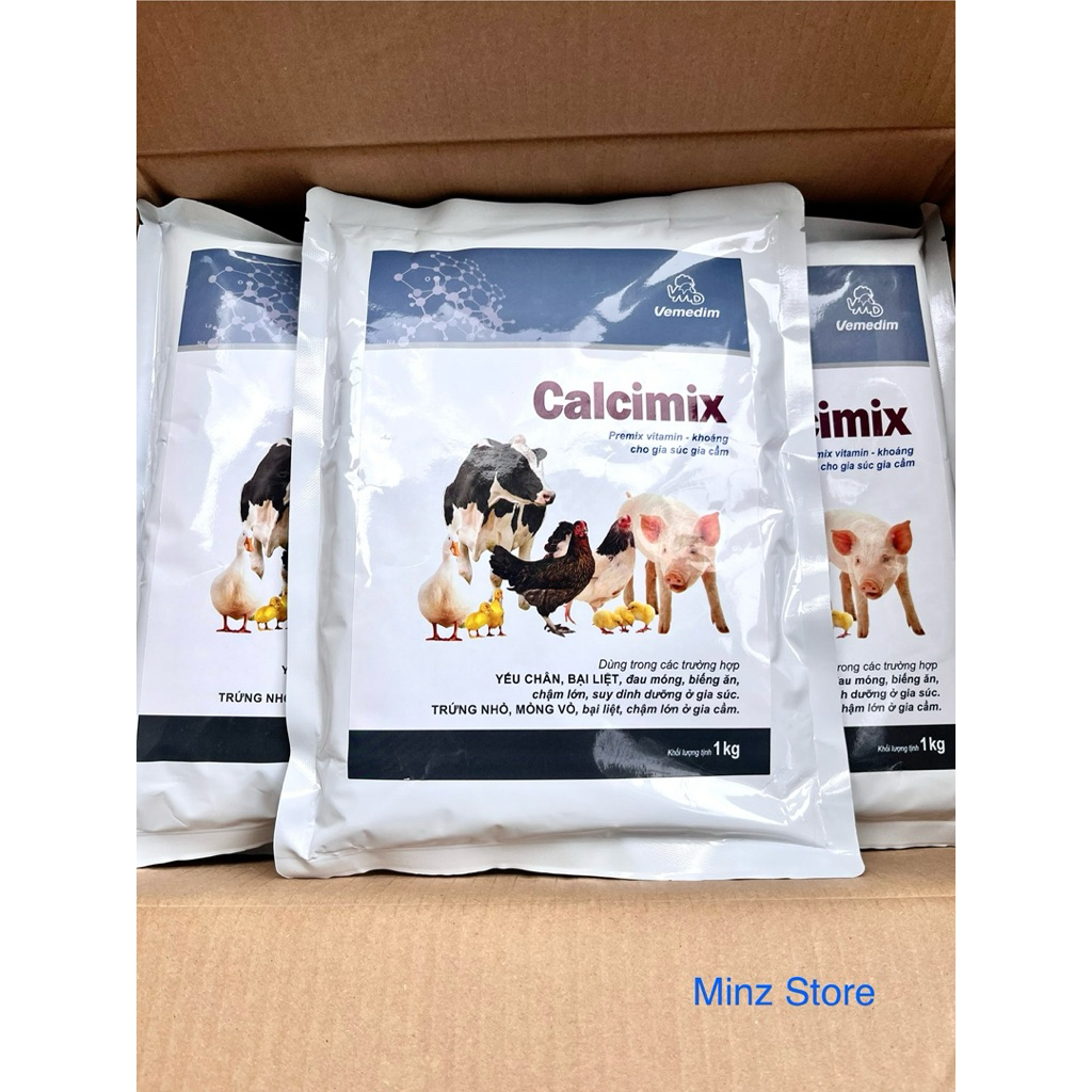 Calcimix Vemedim cung cấp Calci, Vitamin và Khoáng cho gia súc, gia cầm (1Kg)