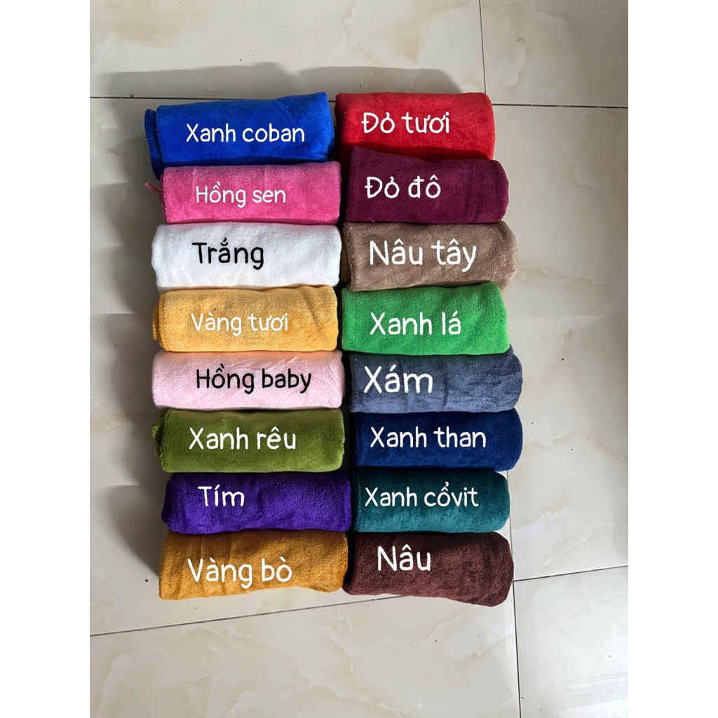 Combo 10 Khăn lau microfiber đa năng – lau xe ô tô, nhà bếp, kính, tay – spa không rụng lông, siêu thấm