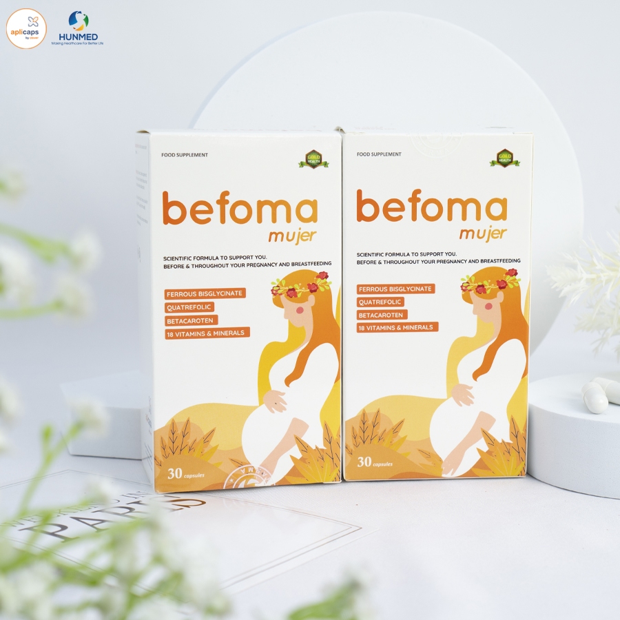 Viên uống bổ sung Sắt, Acid Folic, Vitamin tổng hợp cho mẹ bầu, mẹ sau sinh Bổ bầu EU Befoma SSĐT