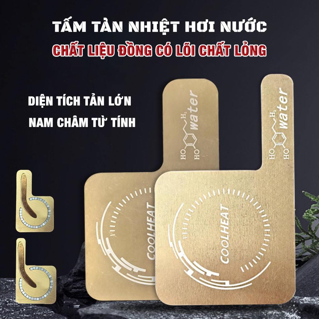 Tấm đồng tản nhiệt từ tính có lõi ống chất lỏng dẫn nhiệt hiệu suất cao V6 Pro / V7 Pro / V8 Pro dùng cho quạt sò lạnh