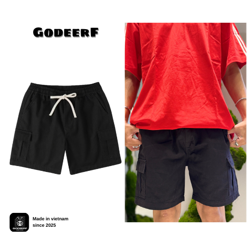 Quần Short Túi Hộp Unisex Nam Nữ Vải Kaki Phong Cách Streetwear Basic Local Branch_Q002