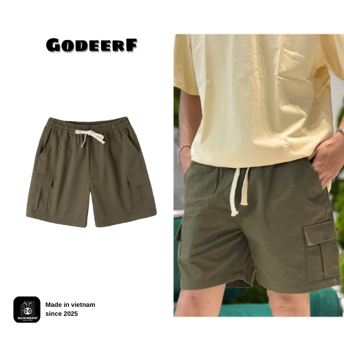 Quần Short Túi Hộp Unisex Nam Nữ Vải Kaki Phong Cách Streetwear Basic Local Branch_Q002