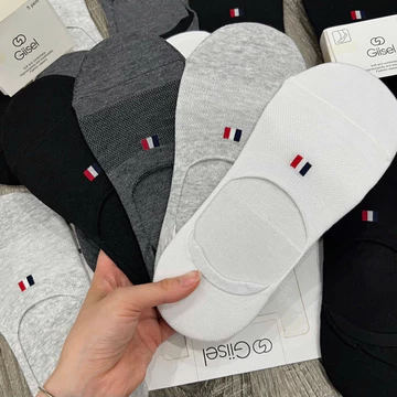 Tất vớ lười mắt cá chân nam nữ COMBO 5 ĐÔI cotton co giãn kháng khuẩn khử mùi thoáng khí