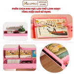Bàn học sinh Lumili E10 plus có giá sách chống gù chống cận, bàn học chống gù cho trẻ em kèm ghế xoay — ảnh 4