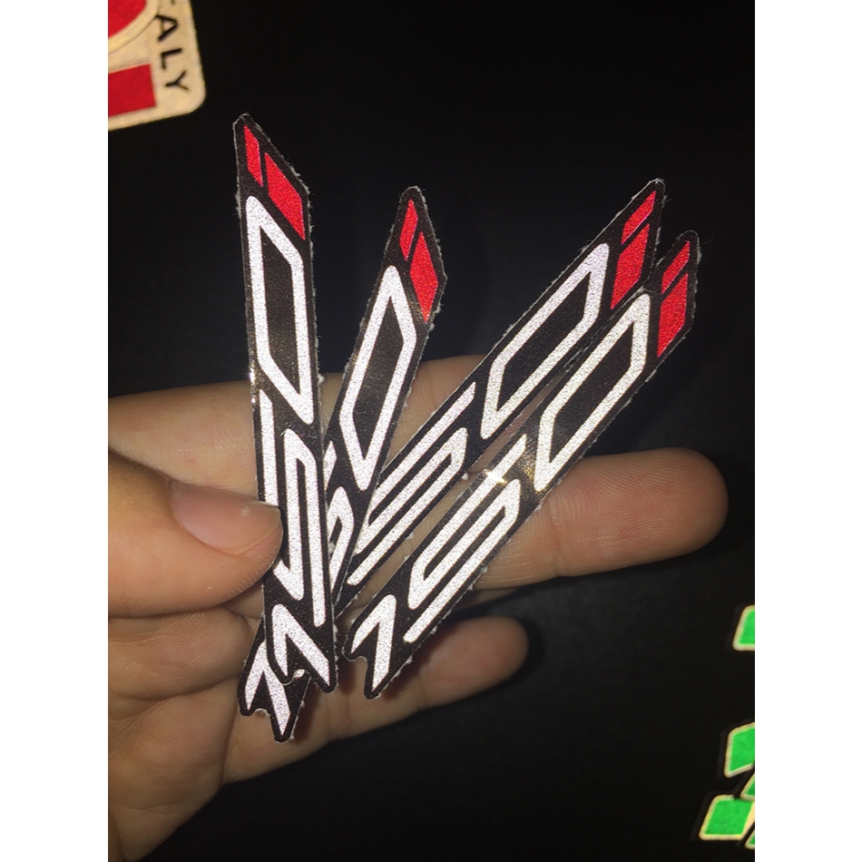 Cặp tem Decal phản quang 3M Tổng hợp 5 mẫu logo cờ Ý cao cấp chống nước. Limited ABS Italy