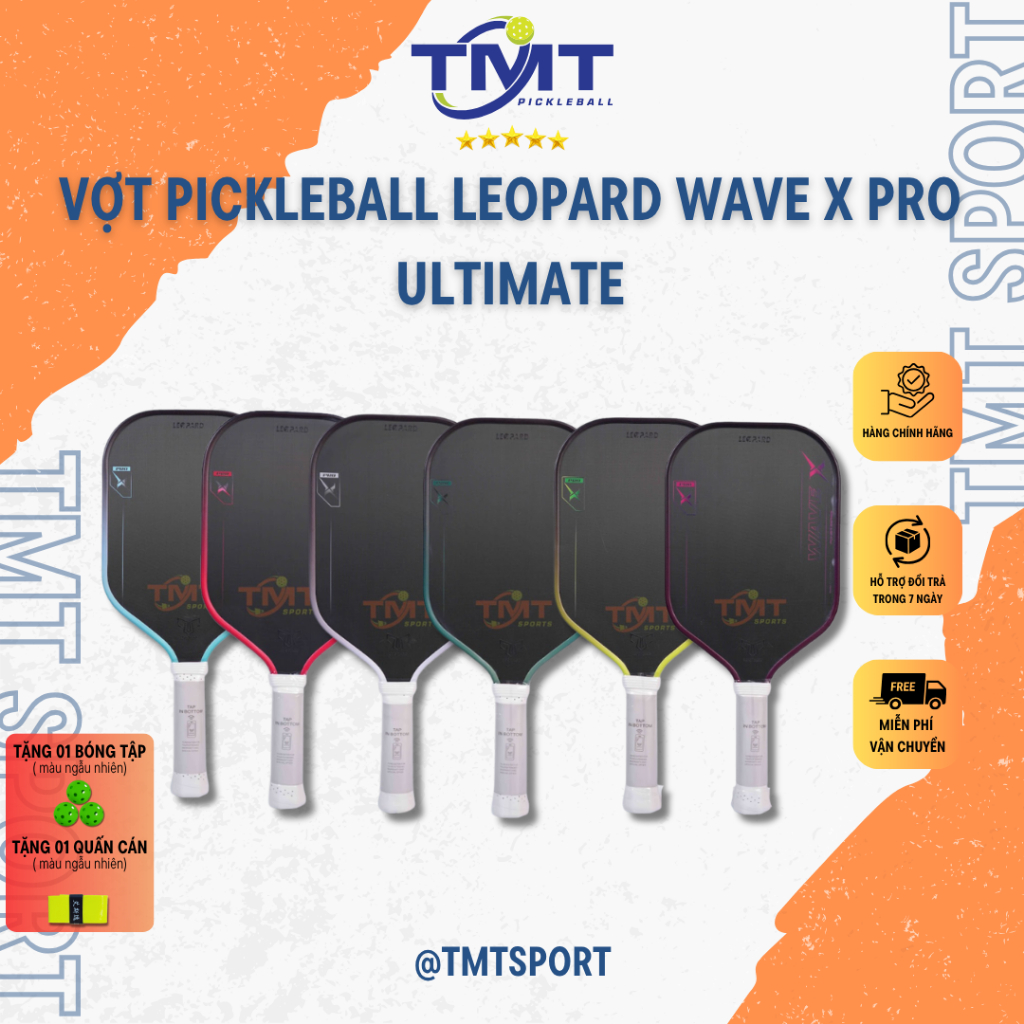 Vợt Pickleball Leopard Wave X Pro Ultimate 14m 16mm Siêu Tấn Công và ...