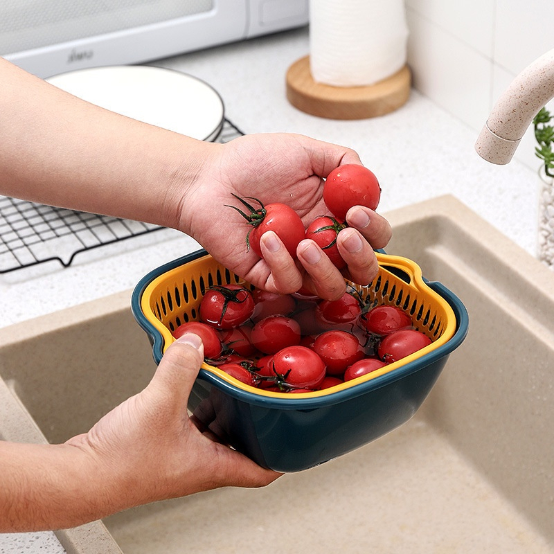 Bộ Rổ 6 Món Kèm Chậu Chất Liệu Nhựa Cao Cấp Hàng Loại 1