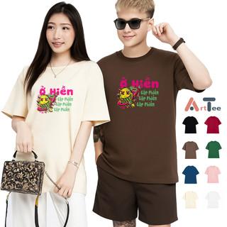 Áo thun oversize nam nữ Arttee mẫu Ở Hiền Gặp Phiền – Cotton 100% 250gsm, in bền - Trend Hài Hước