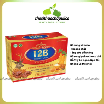 Viên Uống 12B Ginseng Linzhi – Bổ Sung Vitamin, Nhân Sâm Linh Chi, Hỗ Trợ Ăn Ngon Ngủ Tốt, Giảm Mệt Mỏi Hộp 100 Viên