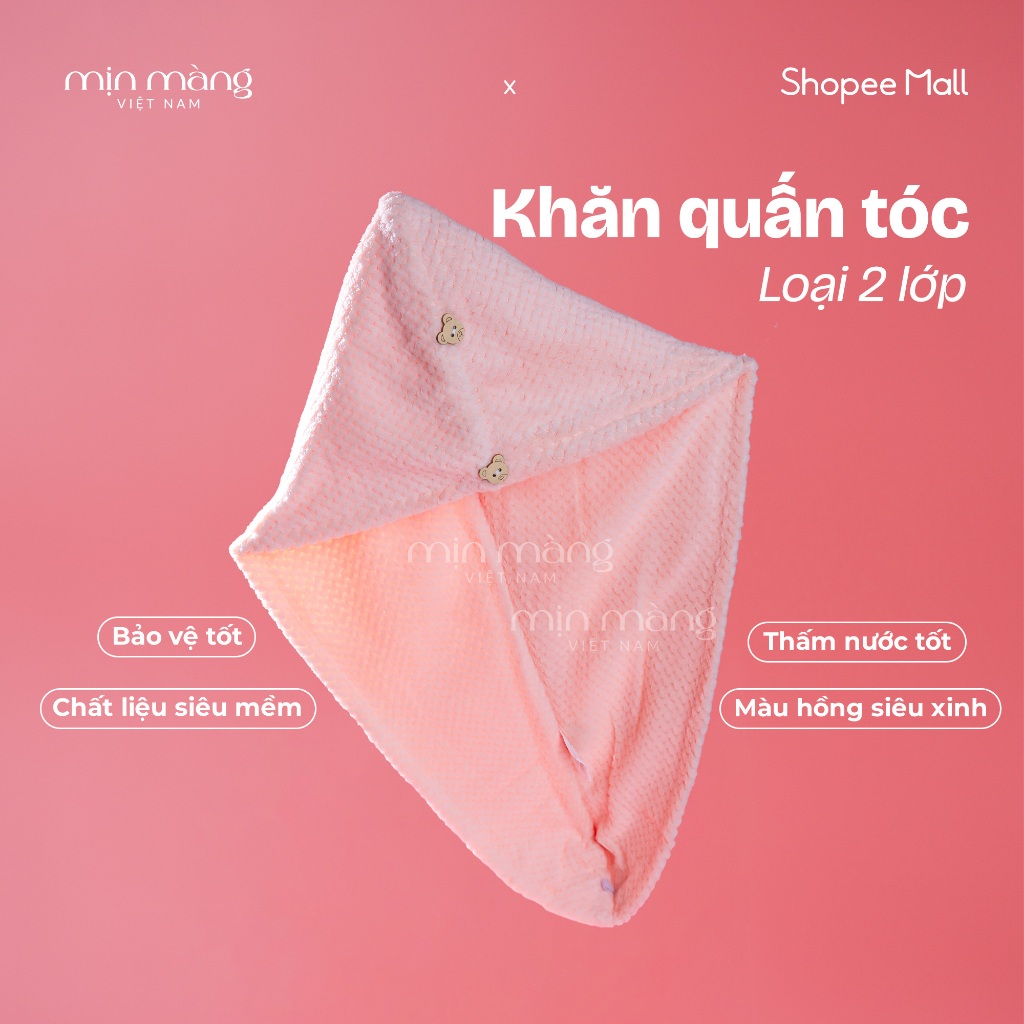 Khăn Quấn Tóc Ủ Tóc Nhanh Khô Cao Cấp Loại 1,Khăn Gội Đầu Trùm Đầu Đa Năng Chất Microfiber Mềm Mại