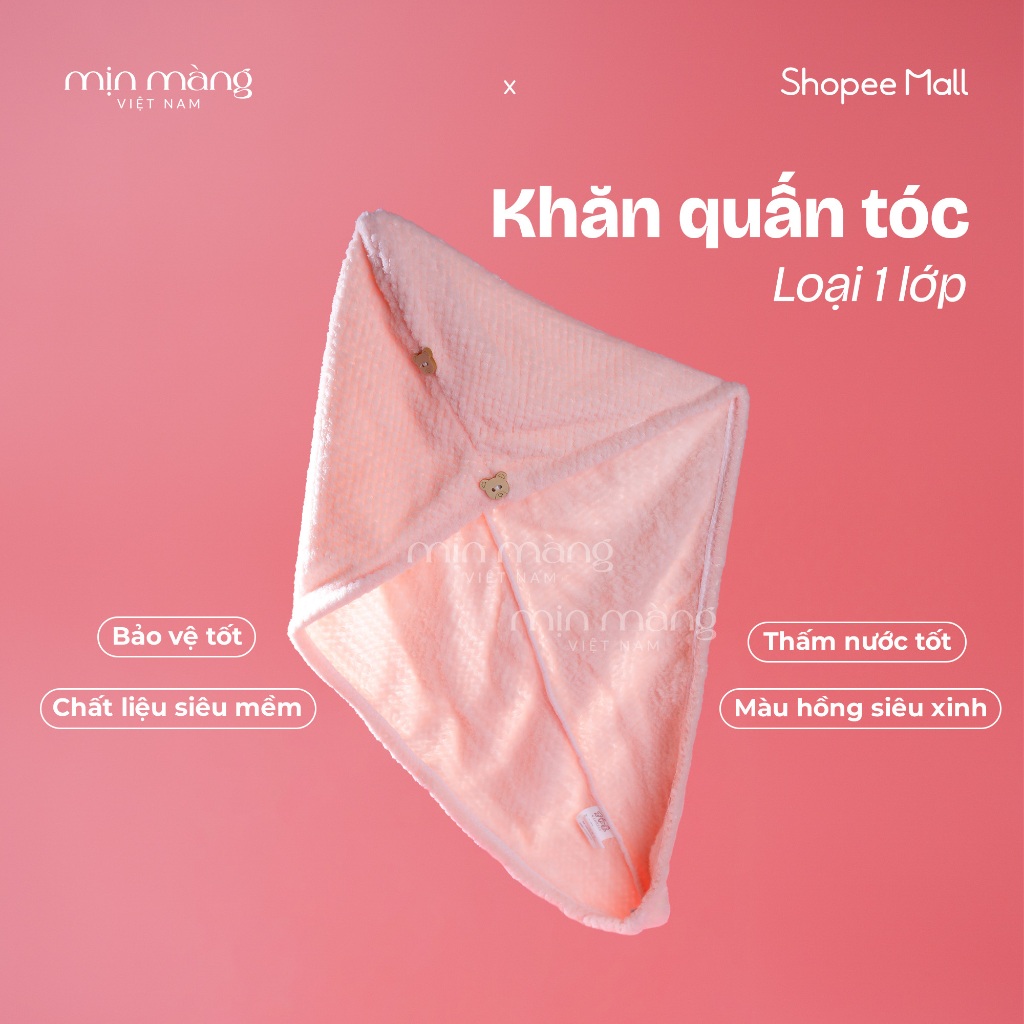 Khăn Quấn Tóc Ủ Tóc Nhanh Khô Cao Cấp Loại 1,Khăn Gội Đầu Trùm Đầu Đa Năng Chất Microfiber Mềm Mại