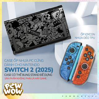 SWITCH2 Case Ốp Nhựa PC Cứng + TPU Dẻo Joycon Dành Cho Nintendo Switch 2 (2025) Phong Cách Hoạ Tiết Game