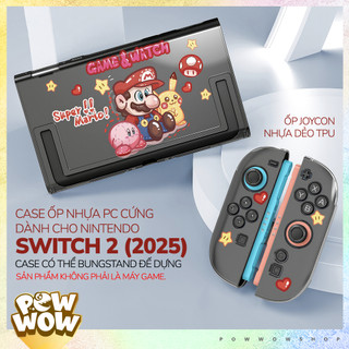 SWITCH2 Case Ốp Nhựa PC Cứng + TPU Dẻo Joycon Dành Cho Nintendo Switch 2 (2025) Phong Cách Hoạ Tiết Game