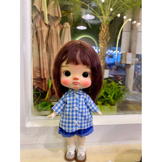 Áo sơmi xanh quần size dian mập,cừu bé,rourou,6 nhỏ(size khác vui lòng ib shop)
