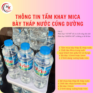 [CHỈ BÀY NƯỚC LỌC] Khay Mica Bày Tháp Nước 2, 3, 5, 7 Tầng - Tấm Mica Xếp Nước - Tháp Nước Cúng Dường Thắp Hương Phật