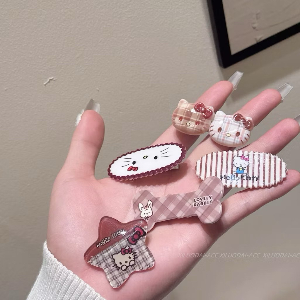 Set 10 kẹp tóc hello kitty - set kẹp tóc dễ thương cho bé