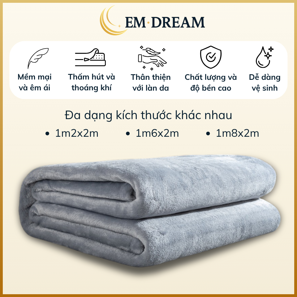 Chăn Mền Hè Lông Cừu Emdream Chăn Ngủ Văn Phòng Mền Lông Mỏng Nhẹ Mềm Mịn Gấp Gọn Đa Dạng Kích Thước Chăn 4 Mùa Cao Cấp