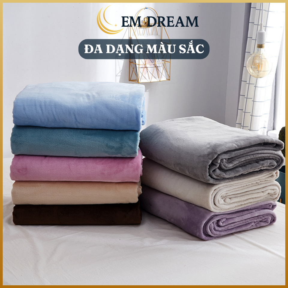 Chăn Mền Hè Lông Cừu Emdream Chăn Ngủ Văn Phòng Mền Lông Mỏng Nhẹ Mềm Mịn Gấp Gọn Đa Dạng Kích Thước Chăn 4 Mùa Cao Cấp