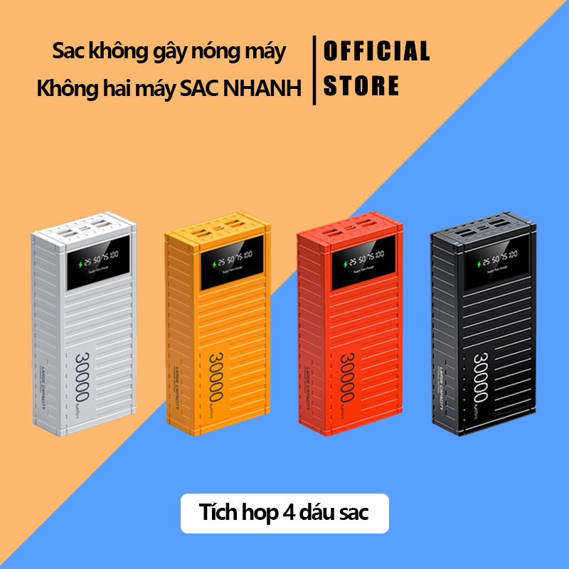 Pin Container 50000mAh Sạc Nhanh + LED Hiển Thị Vỏ Bền Thêu Đặc ...