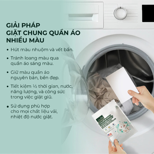 Giấy hút màu và vết bẩn, giữ màu quần áo nguyên bản Dr.Sera Color and Stain Catcher Sheet (10x28cm)