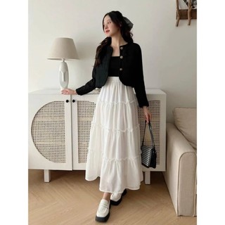 Váy Babydoll Cánh Tiên, Đầm màu Trắng Bánh Bèo ullzang nữ (cánh tiên)