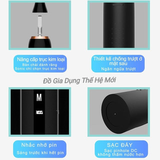Bàn Chải Đánh Răng Điện Sonic X7 Lông Mềm Điều Chỉnh 6 Tốc Độ Tắt Tiếng Chính Hãng Thế Hệ Mới Siêu Bền