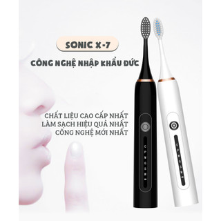 Bàn Chải Đánh Răng Điện Sonic X7 Lông Mềm Điều Chỉnh 6 Tốc Độ Tắt Tiếng Chính Hãng Thế Hệ Mới Siêu Bền