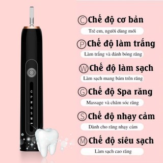 Bàn Chải Đánh Răng Điện Sonic X7 Lông Mềm Điều Chỉnh 6 Tốc Độ Tắt Tiếng Chính Hãng Thế Hệ Mới Siêu Bền