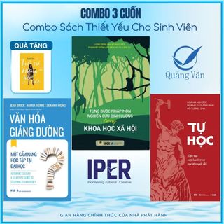 Combo Sách Cho Sinh Viên : Tự Học + Văn hóa giảng đường +Từng bước nhập môn Nghiên cứu Định lượng trong Khoa học Xã hội